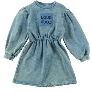 LOUD apparel girls Blue Bay Marbled Dress Waisted new condition